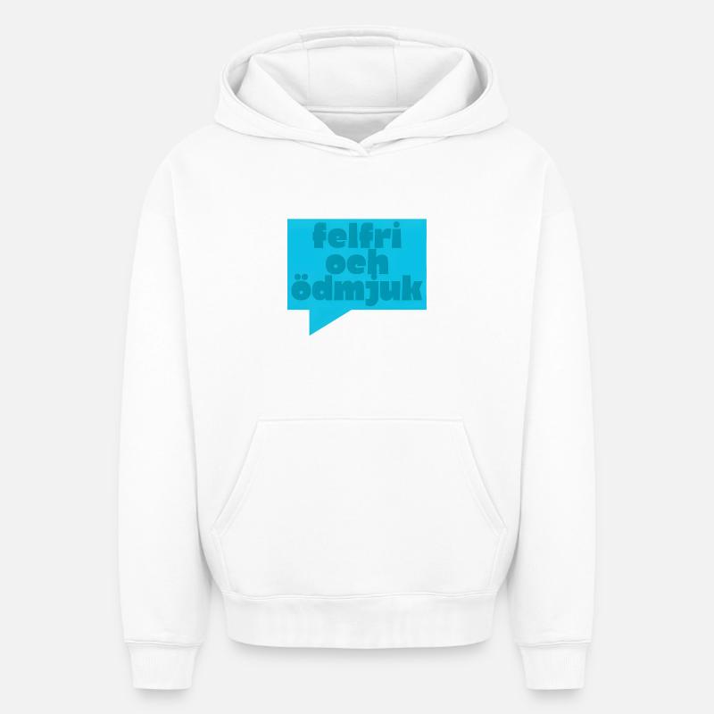 Impeccable et humble - Sweat à capuche unisexe oversize épais SPREAD - blanc