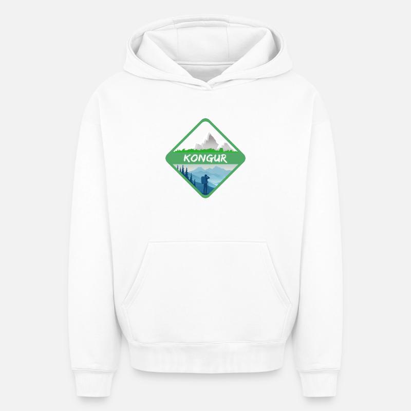 Congur comme nature - Sweat à capuche unisexe oversize épais SPREAD - blanc