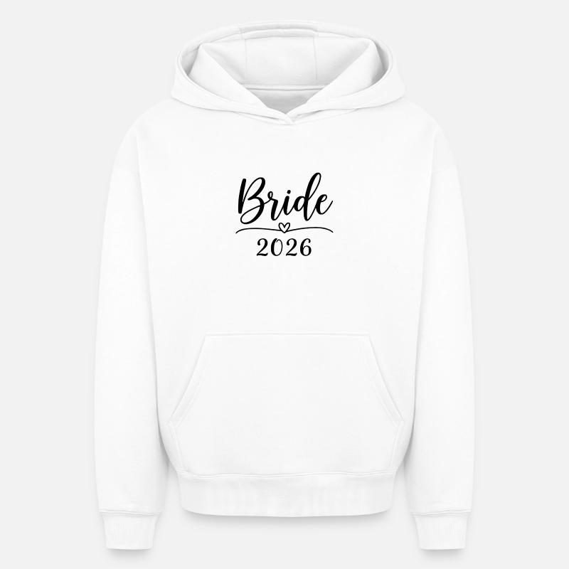Mariée 2026 - Sweat à capuche unisexe oversize épais SPREAD - blanc