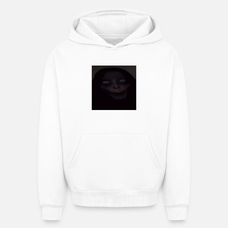 Regard nocturne à capuche - Sweat à capuche unisexe oversize épais SPREAD - blanc