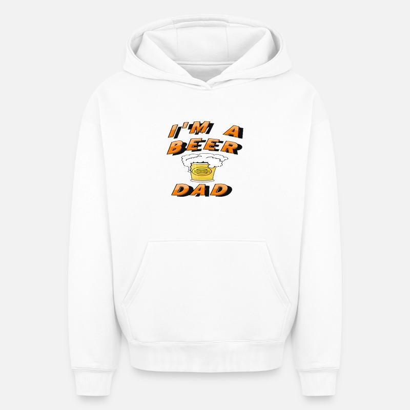 Bière - Sweat à capuche unisexe oversize épais SPREAD - blanc
