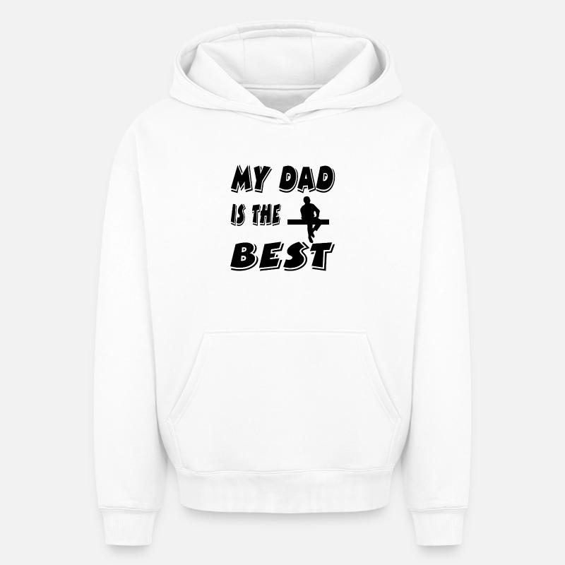 Père - Sweat à capuche unisexe oversize épais SPREAD - blanc