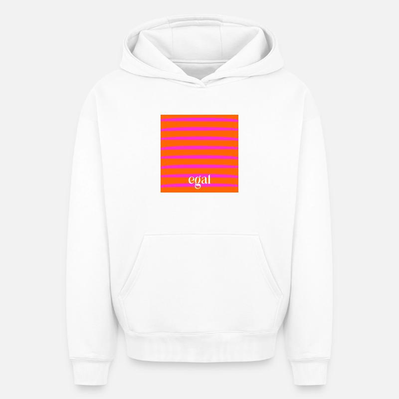 L’INDIFFÉRENCE N’A PAS D’IMPORTANCE - Sweat à capuche unisexe oversize épais SPREAD - blanc