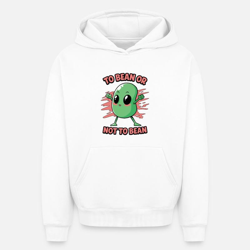 Bohne oder nicht Bohne - Oversized Heavyweight Unisex Hoodie - Weiß