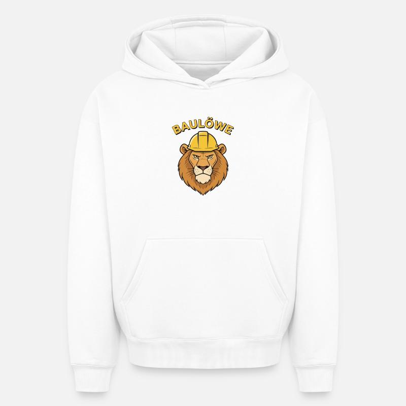 Magnat de la construction - Sweat à capuche unisexe oversize épais SPREAD - blanc