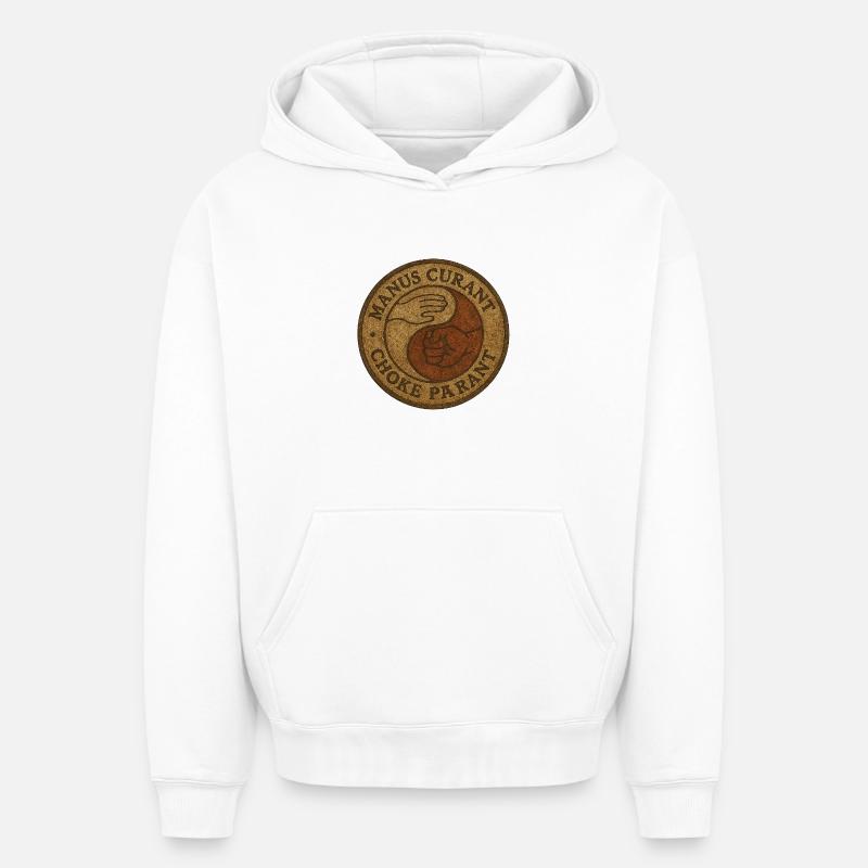 Main Guérisseuse - Sweat à capuche unisexe oversize épais SPREAD - blanc