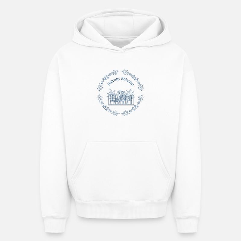 Botaniste de balcon - Sweat à capuche unisexe oversize épais SPREAD - blanc