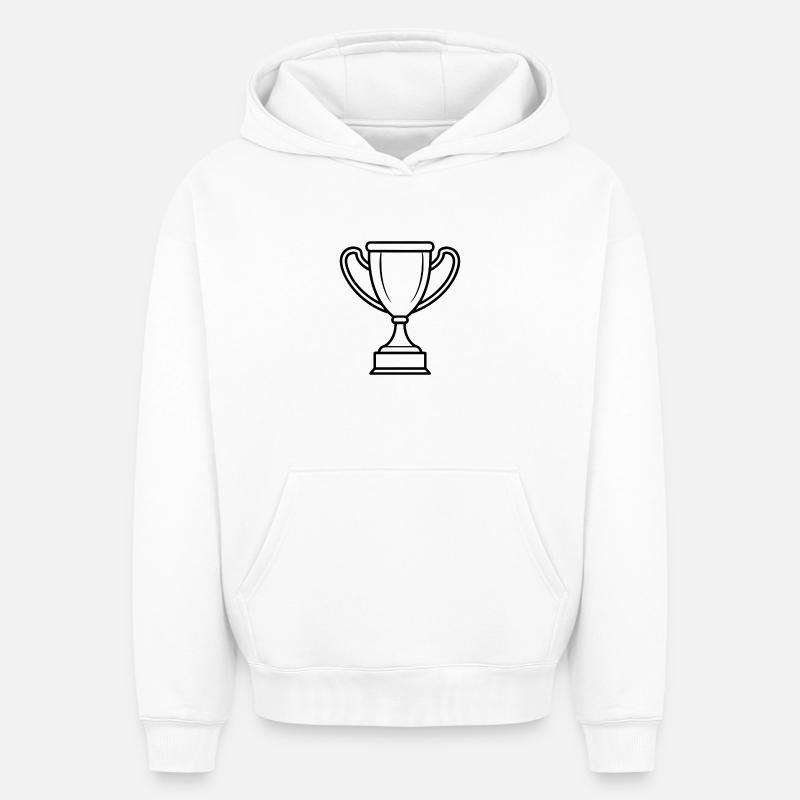 Trophée - Sweat à capuche unisexe oversize épais SPREAD - blanc