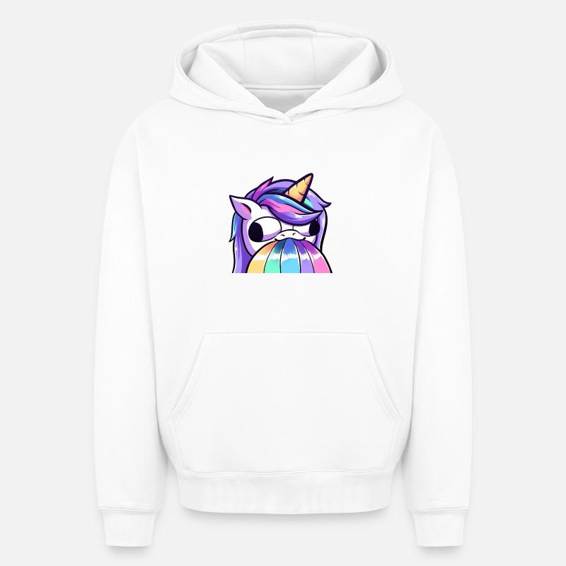 Lya derp - Sweat à capuche unisexe oversize épais SPREAD - blanc