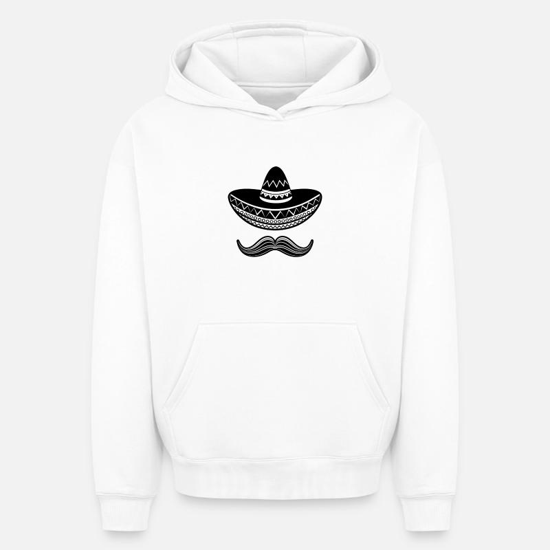 Sombrero - Sweat à capuche unisexe oversize épais SPREAD - blanc