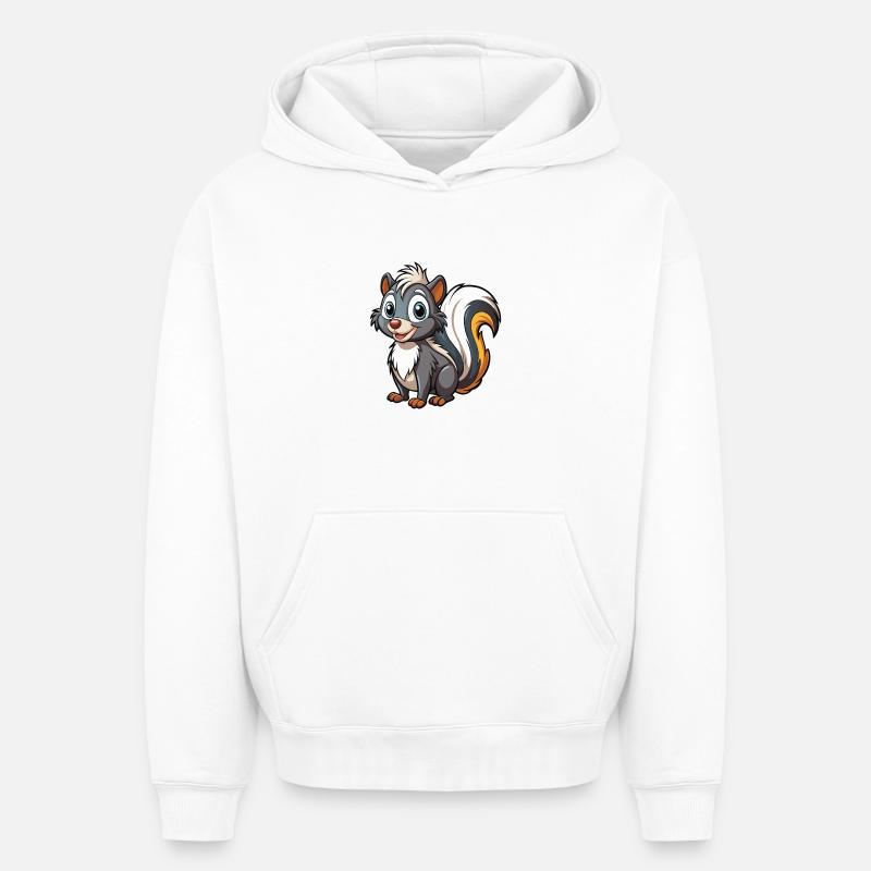 Shunk - Sweat à capuche unisexe oversize épais SPREAD - blanc
