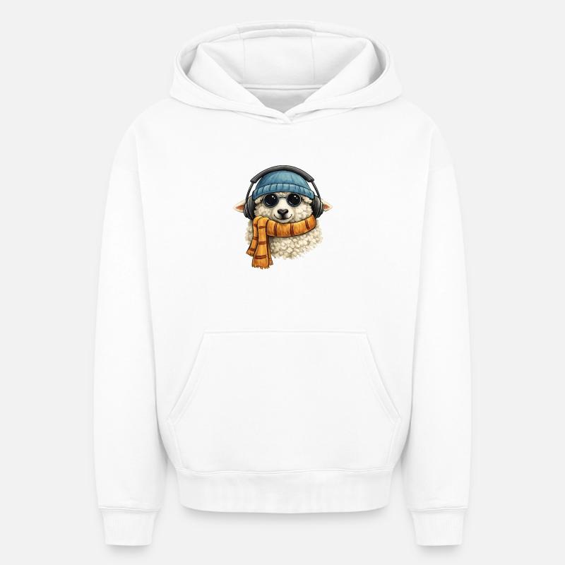 Casques Lamb Winter - Sweat à capuche unisexe oversize épais SPREAD - blanc
