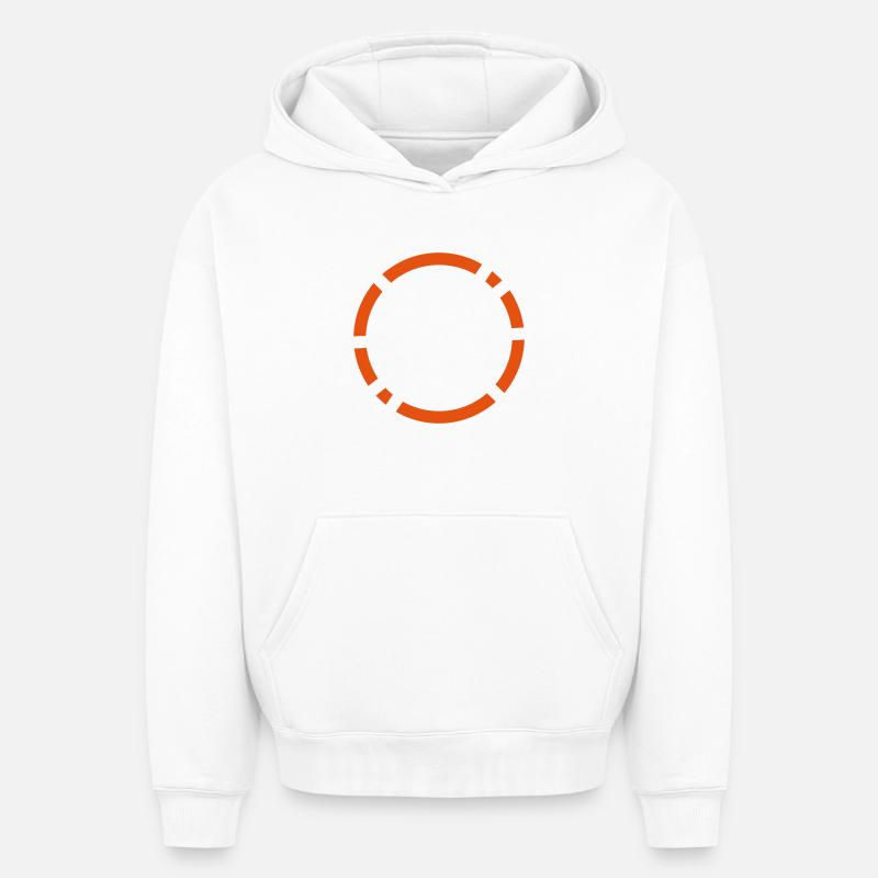 Cercle creation pour logo - Sweat à capuche unisexe oversize épais SPREAD - blanc