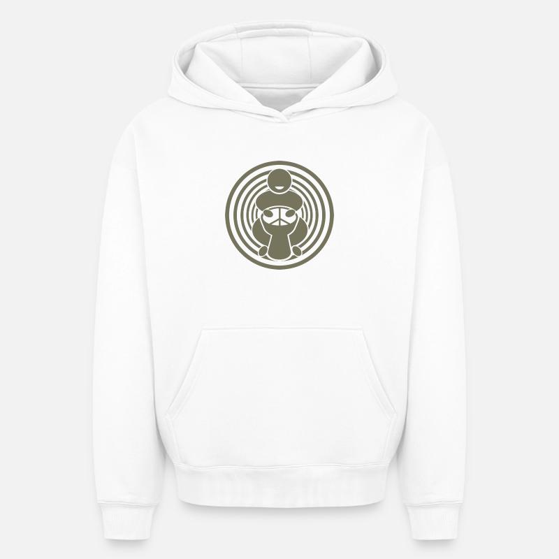 Joueur de djembée - Sweat à capuche unisexe oversize épais SPREAD - blanc