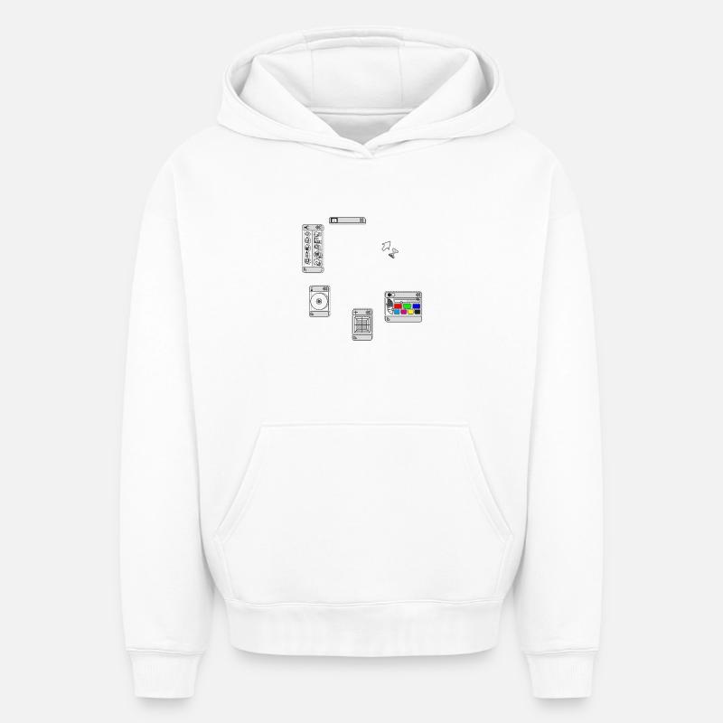 DEVISE - Sweat à capuche unisexe oversize épais SPREAD - blanc