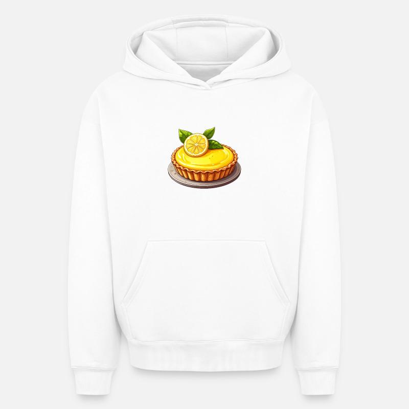 Gâteau au citron - Sweat à capuche unisexe oversize épais SPREAD - blanc
