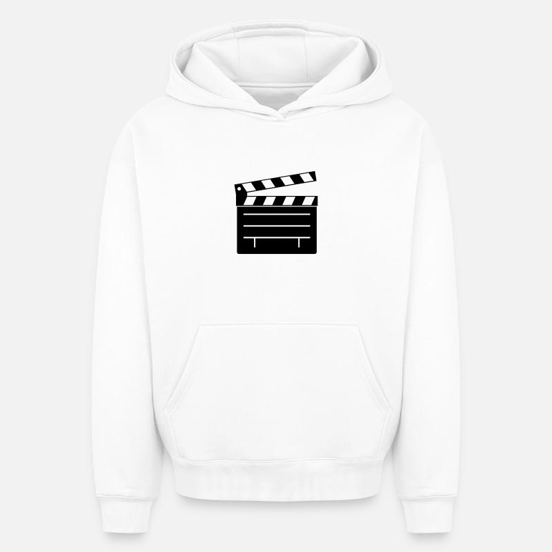 Clapperboard - Oversized Heavyweight Unisex Hoodie - Weiß