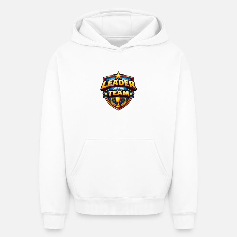 Chef d’équipe - Sweat à capuche unisexe oversize épais SPREAD - blanc
