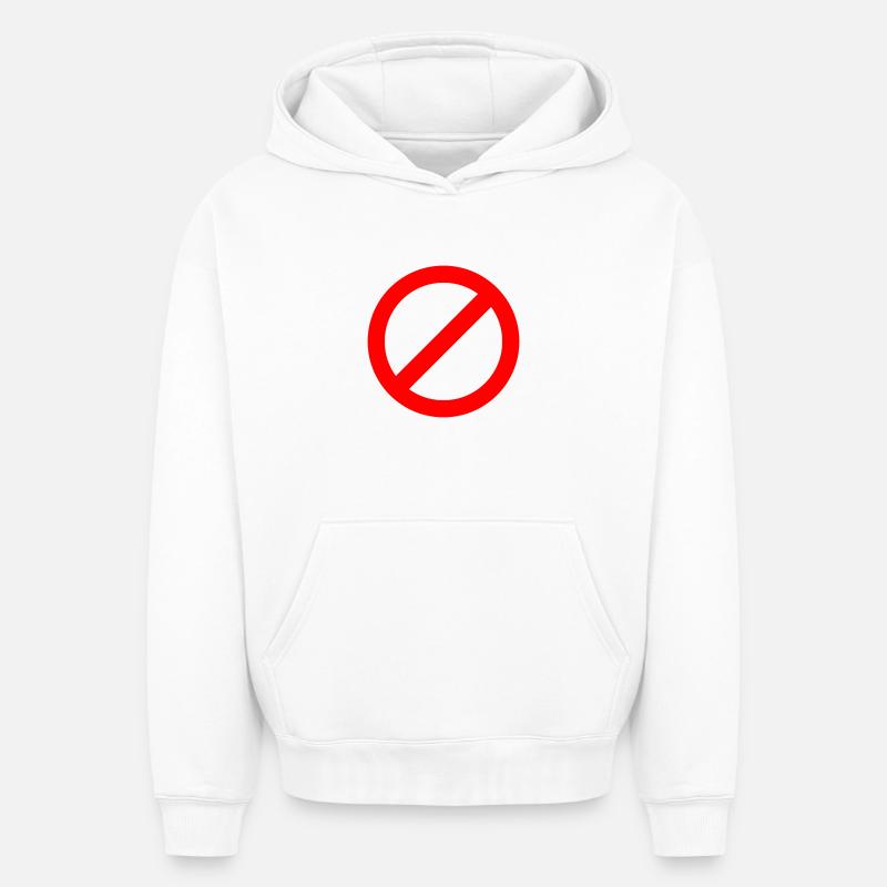 Interdit - Sweat à capuche unisexe oversize épais SPREAD - blanc