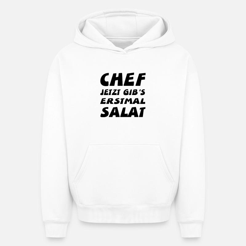 patron - Sweat à capuche unisexe oversize épais SPREAD - blanc