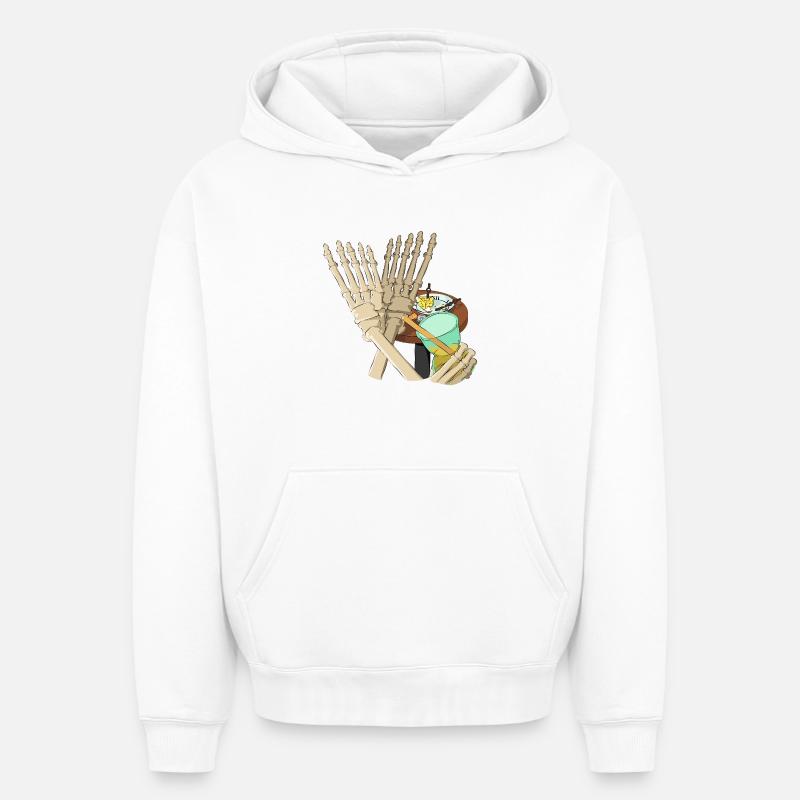 Éternité - Sweat à capuche unisexe oversize épais SPREAD - blanc