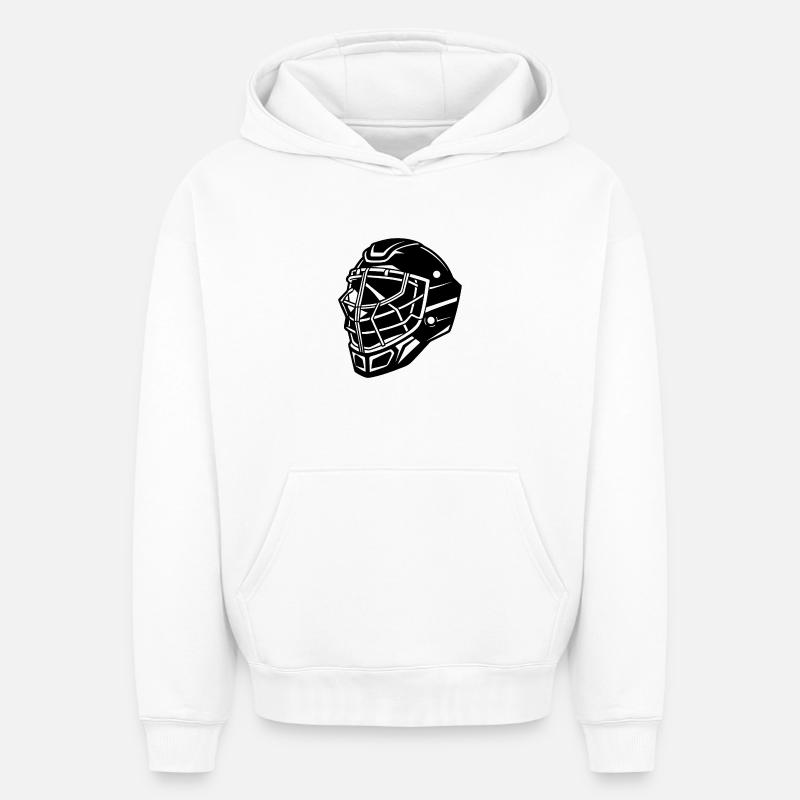 Masque de gardien - Sweat à capuche unisexe oversize épais SPREAD - blanc