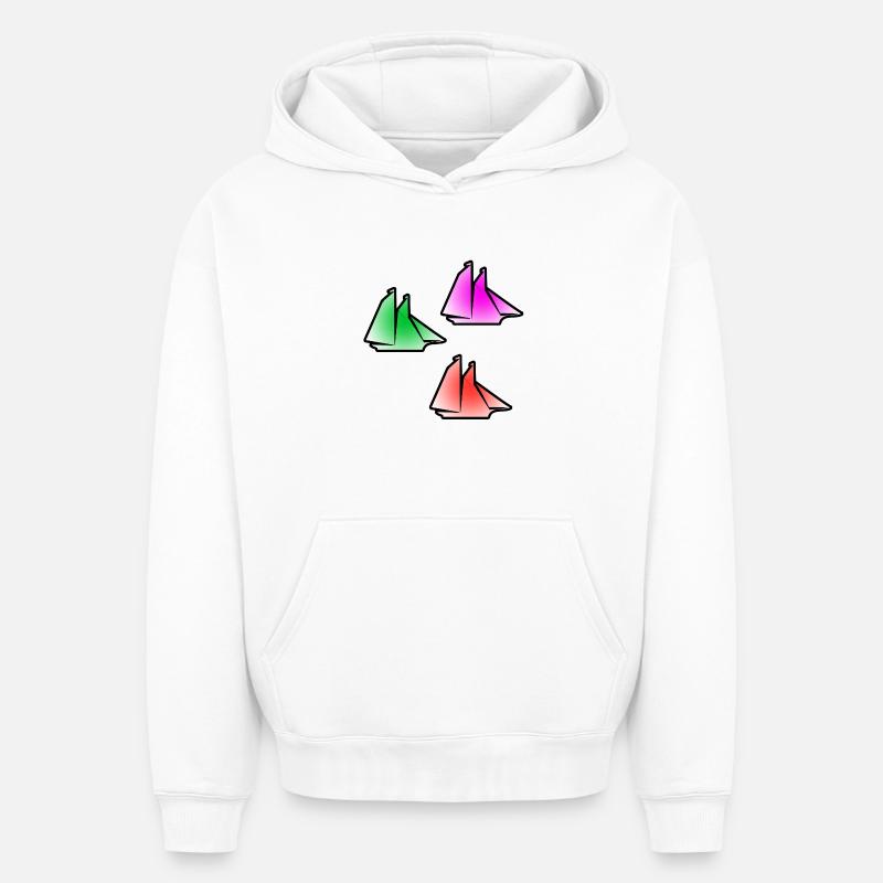 Voile - Sweat à capuche unisexe oversize épais SPREAD - blanc