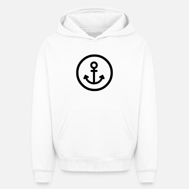 Voile - Sweat à capuche unisexe oversize épais SPREAD - blanc
