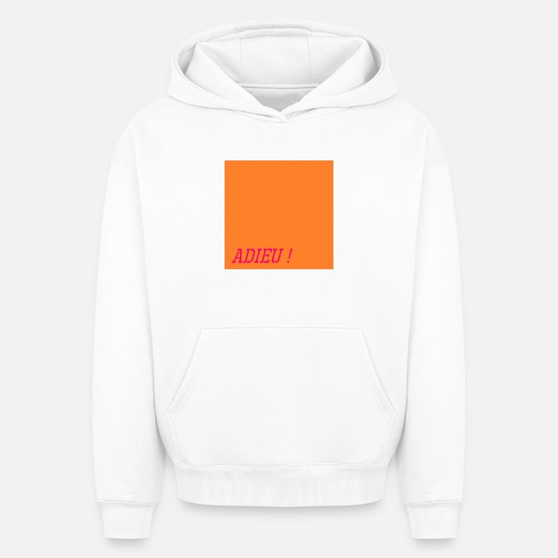 Mots d'adieu - Sweat à capuche unisexe oversize épais SPREAD - blanc