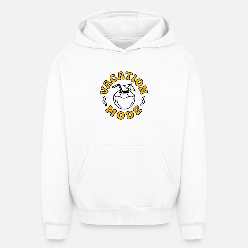 Mode vacances - Sweat à capuche unisexe oversize épais SPREAD - blanc