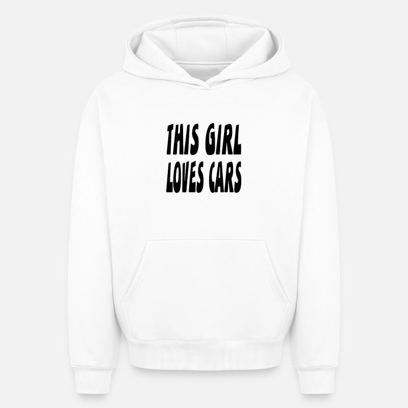 Voiture - Sweat à capuche unisexe oversize épais SPREAD - blanc