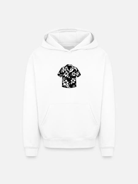 Hawaiihemd - Oversized Heavyweight Unisex Hoodie - Weiß