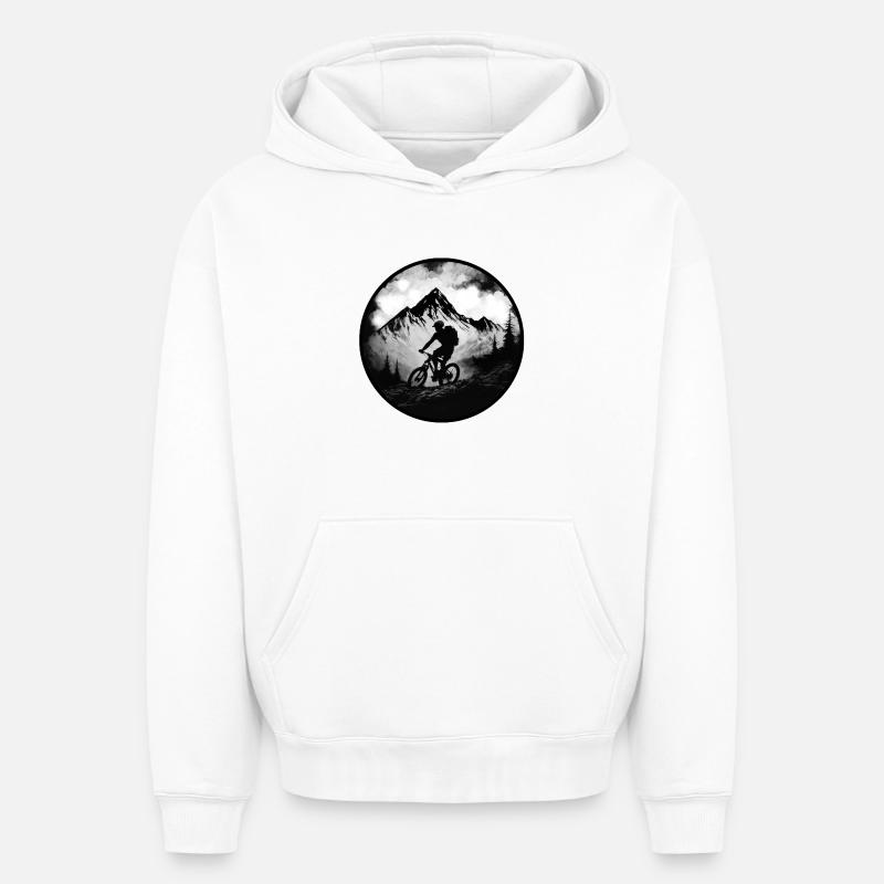 VTT - Sweat à capuche unisexe oversize épais SPREAD - blanc