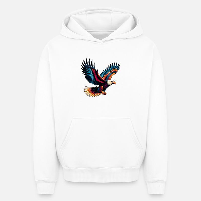 Aigle - Sweat à capuche unisexe oversize épais SPREAD - blanc