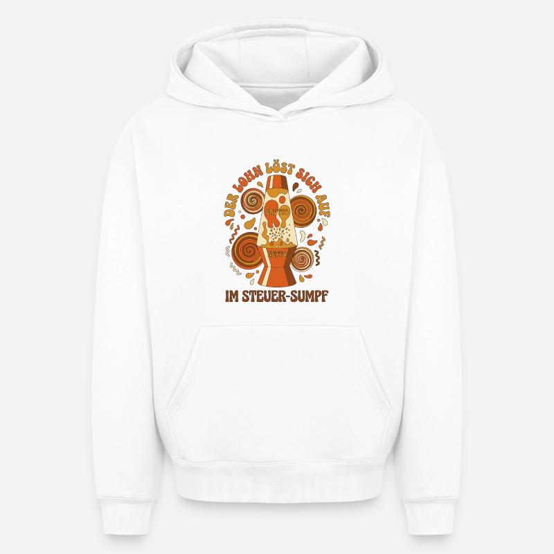 La récompense se dissout - Sweat à capuche unisexe oversize épais SPREAD - blanc