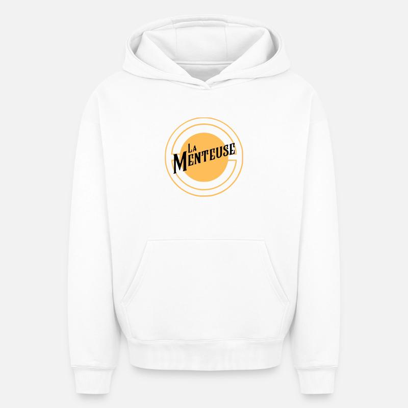 La Menteuse - Sweat à capuche unisexe oversize épais SPREAD - blanc
