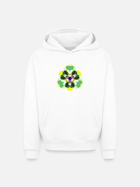 Ornament - Oversized Heavyweight Unisex Hoodie - Weiß