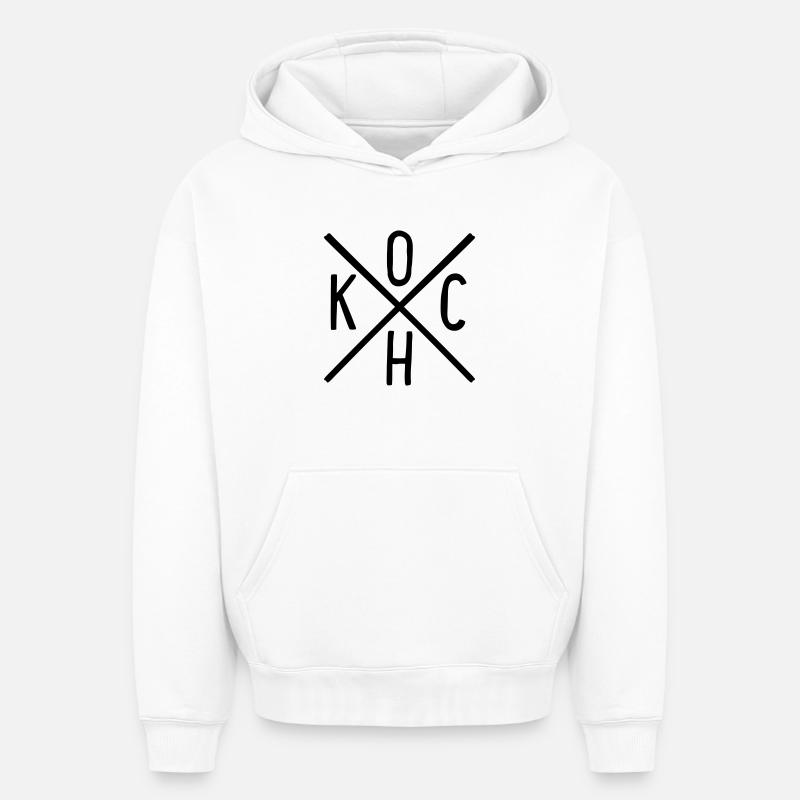 Cuire - Sweat à capuche unisexe oversize épais SPREAD - blanc