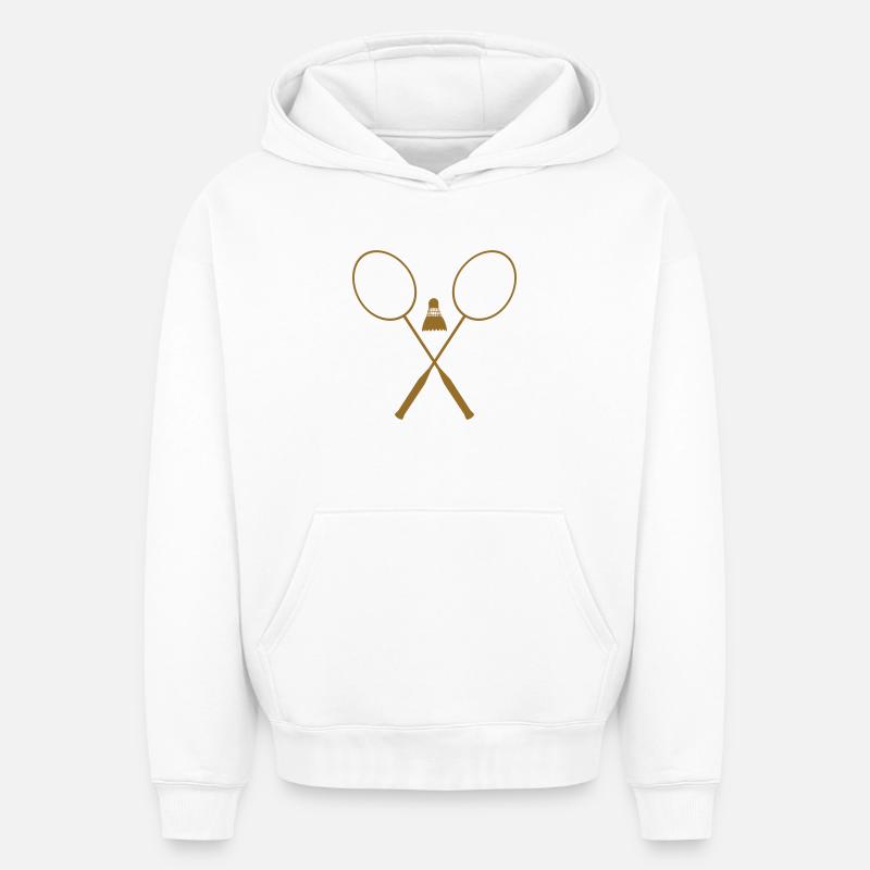 Badminton - Sport - Raquette - Sweat à capuche unisexe oversize épais SPREAD - blanc