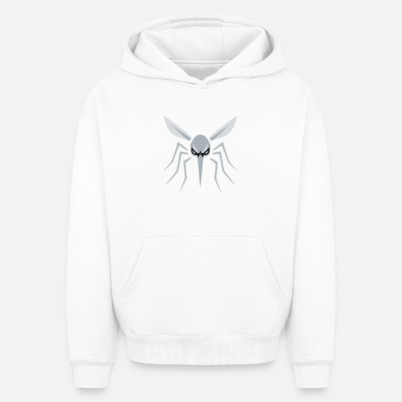 Moustique, Moustique, Insecte, Mal - Sweat à capuche unisexe oversize épais SPREAD - blanc