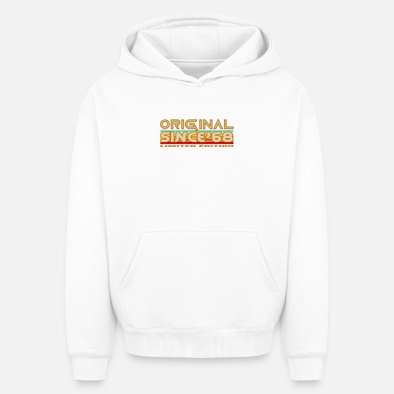 Original 68 Édition Limitée - Sweat à capuche unisexe oversize épais SPREAD - blanc