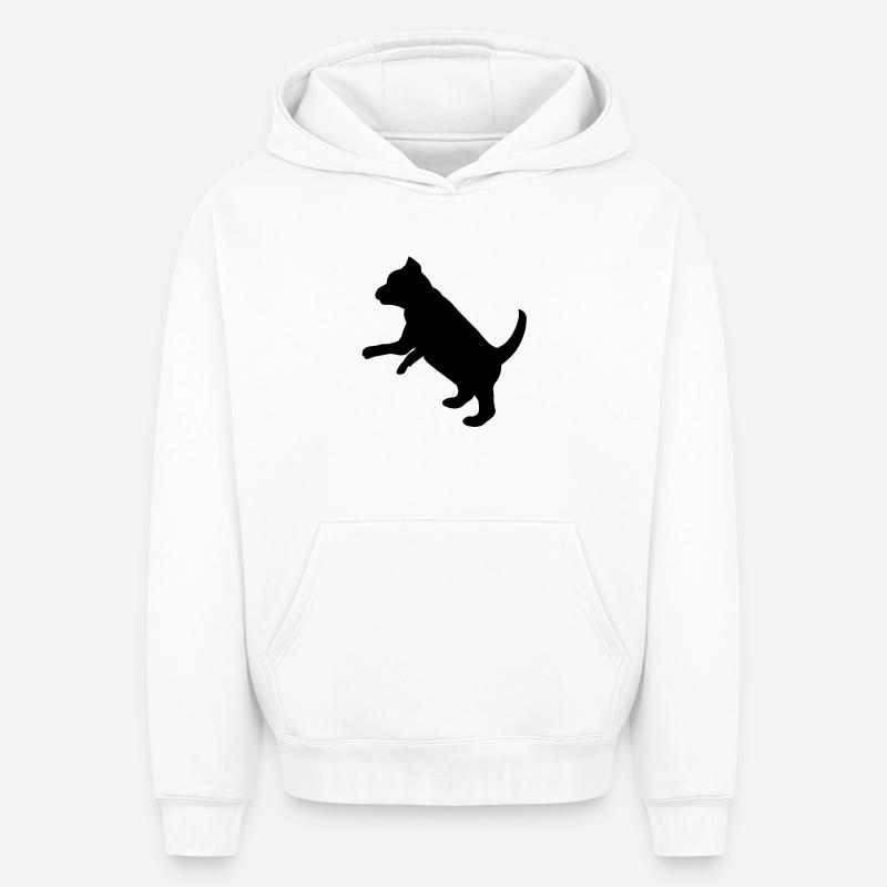 Ludique chiot - Sweat à capuche unisexe oversize épais SPREAD - blanc