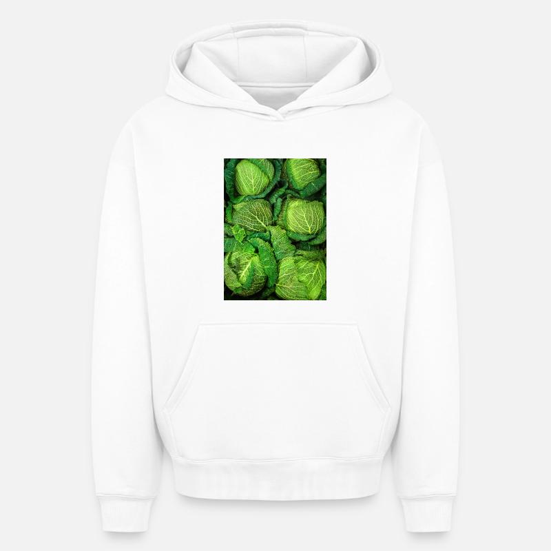 Cabbage Cabbage - Oversized Heavyweight Unisex Hoodie - white