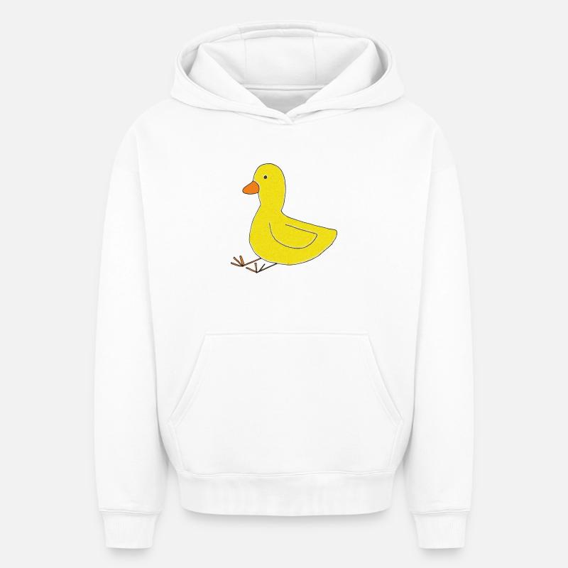 Impressionnisme de canard - Sweat à capuche unisexe oversize épais SPREAD - blanc