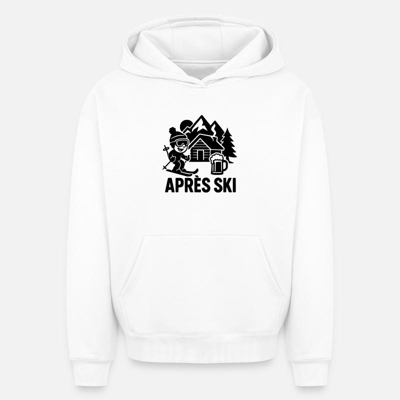 Tenue d’après-ski - Sweat à capuche unisexe oversize épais SPREAD - blanc