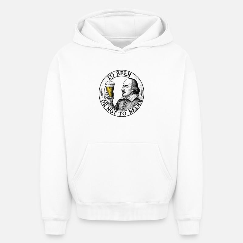 Bier oder nicht Bier - Oversized Heavyweight Unisex Hoodie - Weiß