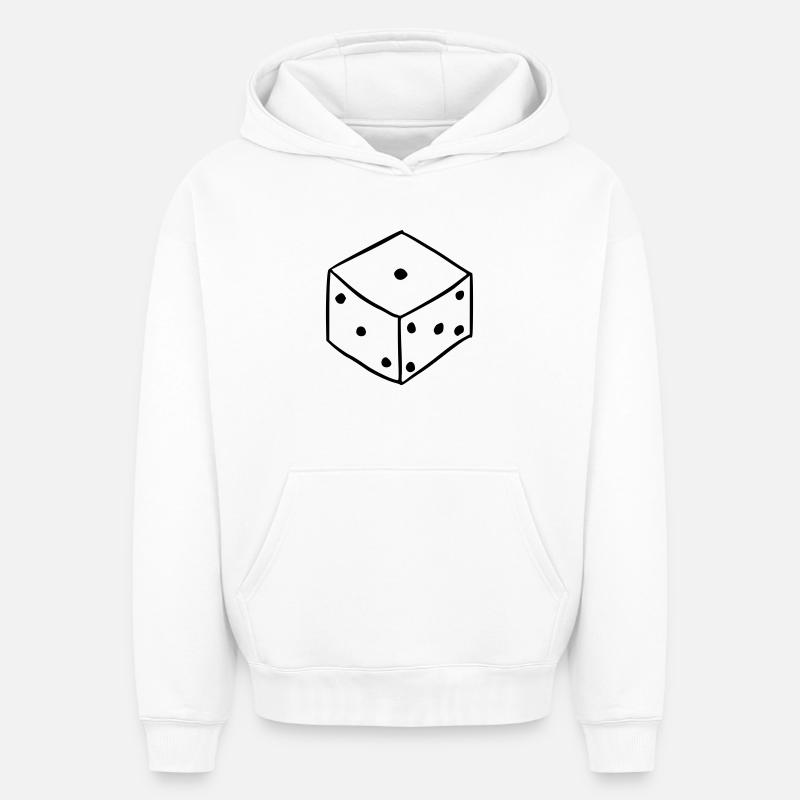 Cubes - Sweat à capuche unisexe oversize épais SPREAD - blanc