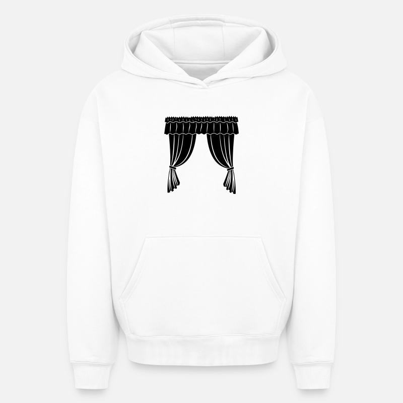 Vorhänge Theater oder Geschäft - Oversized Heavyweight Unisex Hoodie - Weiß