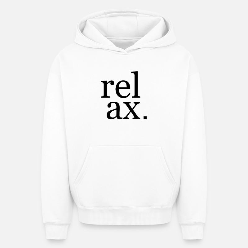 Relax Design - Sweat à capuche unisexe oversize épais SPREAD - blanc