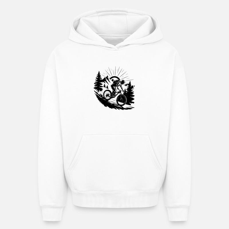 VTT VTT - Sweat à capuche unisexe oversize épais SPREAD - blanc